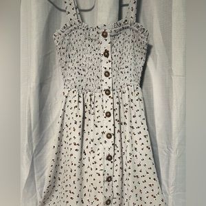 Sienna Sky Blue Floral Mini Dress with Straps